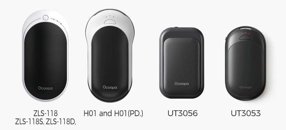 OCOOPA Direct rechargeable hand warmers recalled for fire and burn hazard — product photo from the CPSC