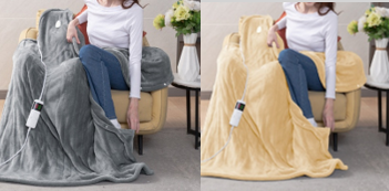 OCTROT heated sherpa throws and blankets recalled for fire and burn hazard from detaching electrical cord — product photo from the CPSC